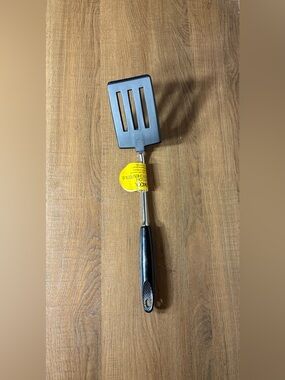 Vintage and UNUSED Ekco Black Nylon & Stainless Steel Slotted Turner Spatula 13”